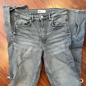 Zara split flair jeans